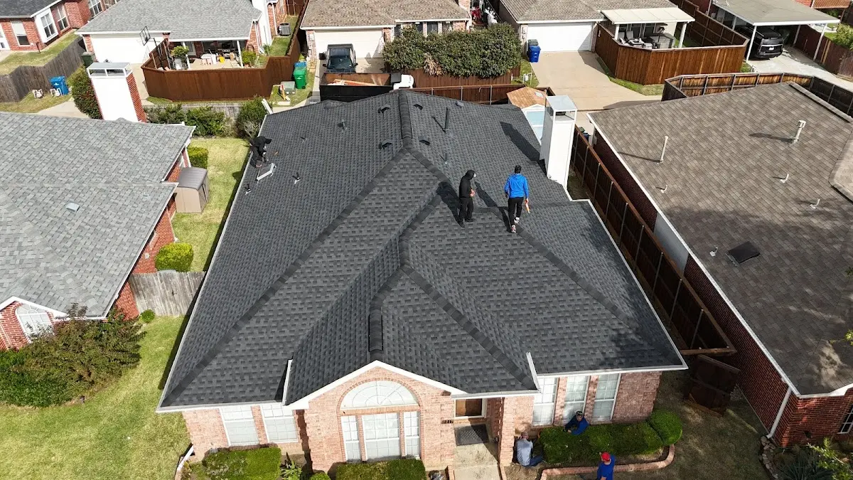 Slate & Tile Roof Repair work in progress on a Anaheim property